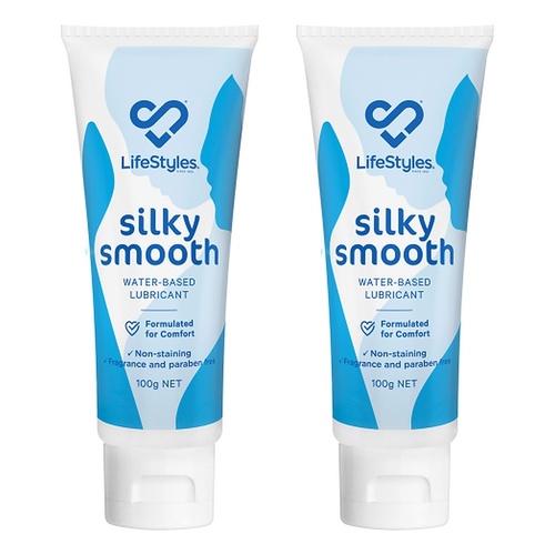 LifeStyles Silky Smooth Water Based Lubricant 100g Pack of 2