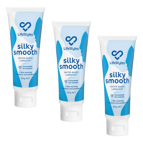 LifeStyles Silky Smooth Water Based Lubricant 100g Pack of 3