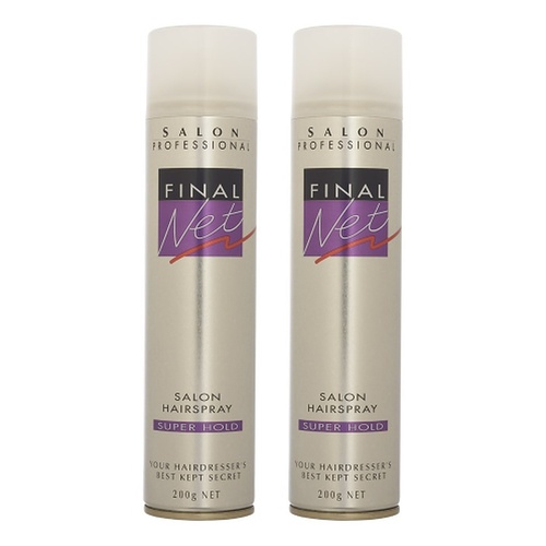 Final Net Salon Hairspray Super Hold 200mL x 6 Bundle of 2