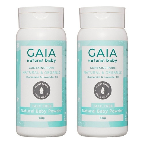 GAIA Natural Baby Powder 100g Pack of 2