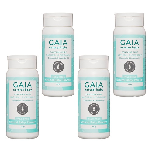 GAIA Natural Baby Powder 100g Pack of 4