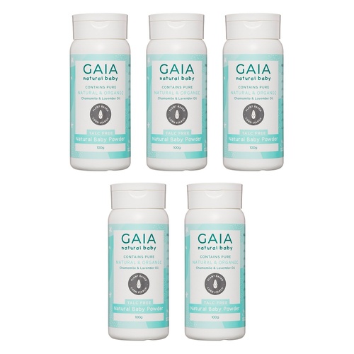 GAIA Natural Baby Powder 100g Pack of 5