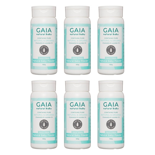 GAIA Natural Baby Powder 100g Pack of 6