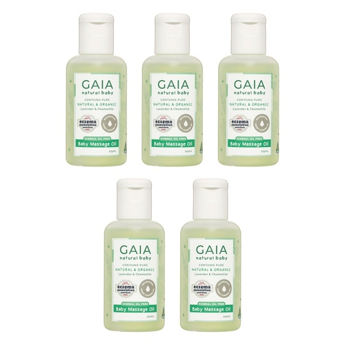 GAIA Natural Baby Massage Oil 125mL Pack of 5