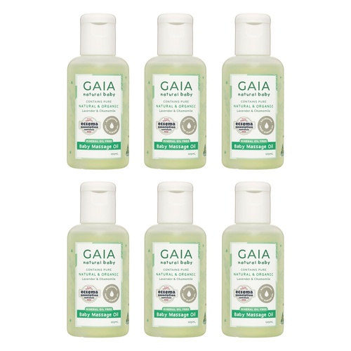 GAIA Natural Baby Massage Oil 125mL Pack of 6