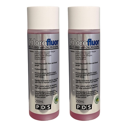 Chlorofluor Oral Solution Mouthwash 250mL Pack of 2