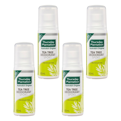 Thursday Plantation Tea Tree Deodorant Sport 60mL Pack of 4