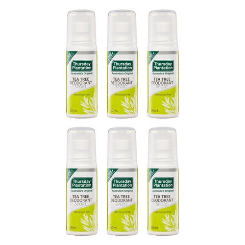 Thursday Plantation Tea Tree Deodorant Sport 60mL Pack of 6