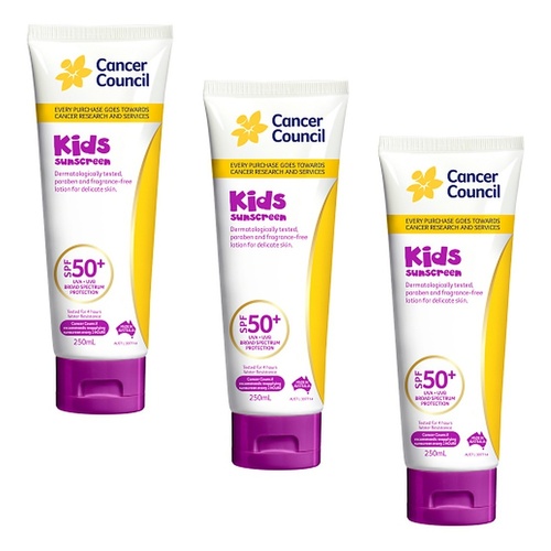 Cancer Council Kids Sunscreen SPF 50+ 110mL Pack of 3