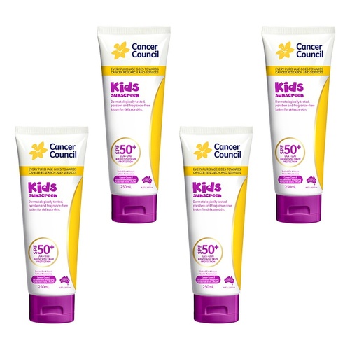 Cancer Council Kids Sunscreen SPF 50+ 110mL Pack of 4