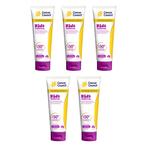 Cancer Council Kids Sunscreen SPF 50+ 110mL Pack of 5