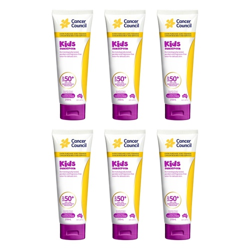 Cancer Council Kids Sunscreen SPF 50+ 110mL Pack of 6