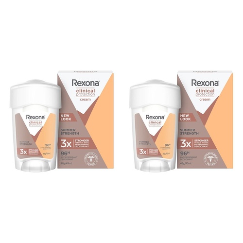 Rexona Clinical Protection Antiperspirant Deodorant Summer Strength Pack of 2