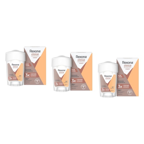 Rexona Clinical Protection Antiperspirant Deodorant Summer Strength Pack of 3