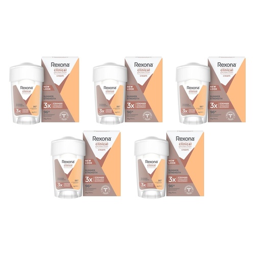 Rexona Clinical Protection Antiperspirant Deodorant Summer Strength Pack of 5