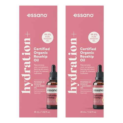 Essano Hydration+ Rosehip Oil Organic 45mL Pack of 2