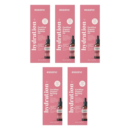 Essano Hydration+ Rosehip Oil Organic 45mL Pack of 5