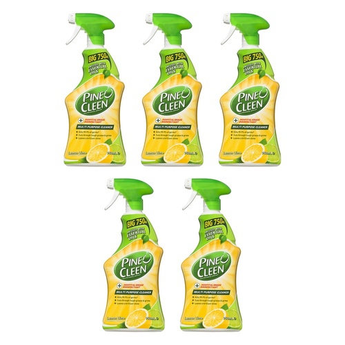 Pine O Cleen Multi Purpose Disinfectant Spray Lemon & Lime 750mL x 6 Bundle of 5