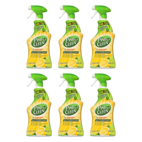 Pine O Cleen Multi Purpose Disinfectant Spray Lemon & Lime 750mL x 6 Bundle of 6