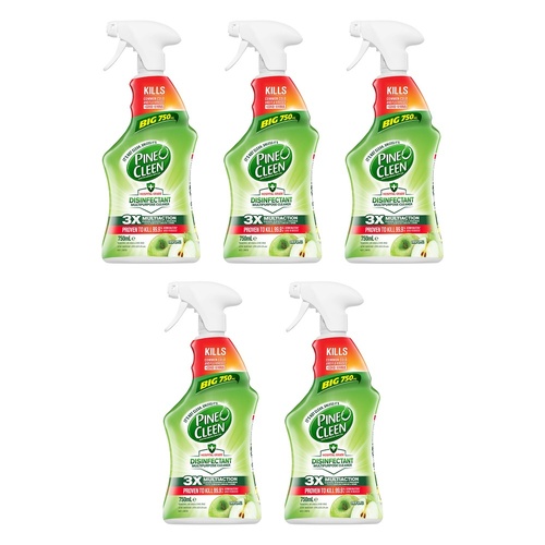 Pine O Cleen Disinfectant Spray Crisp Apple 750mL Pack of 5