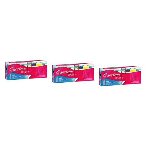 Carefree Regular Tampons 16 Pack x 12 Bundle of 3