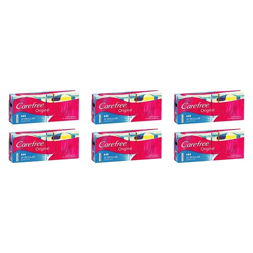 Carefree Regular Tampons 16 Pack x 12 Bundle of 6