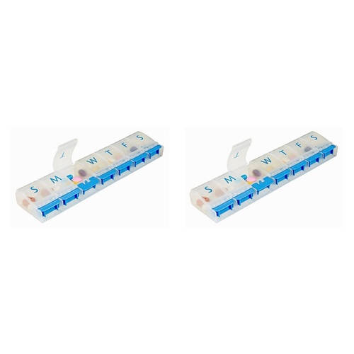 Making Life Easy Pill Reminder 7 Day Push Button Pack of 2