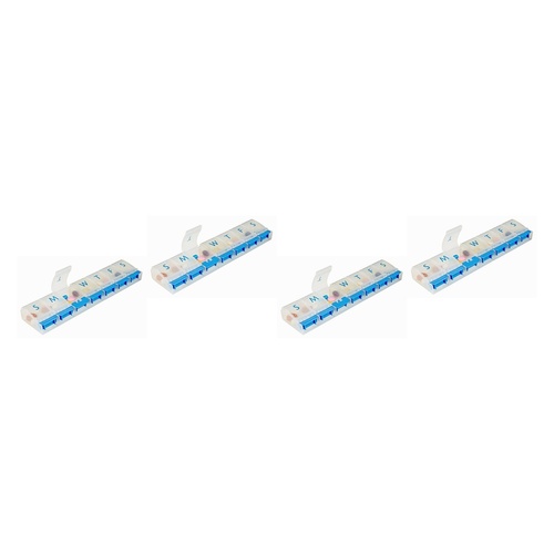 Making Life Easy Pill Reminder 7 Day Push Button Pack of 4