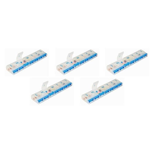 Making Life Easy Pill Reminder 7 Day Push Button Pack of 5