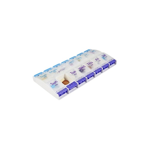 Making Life Easy Pill Reminder 7 Day AM/PM Push Button