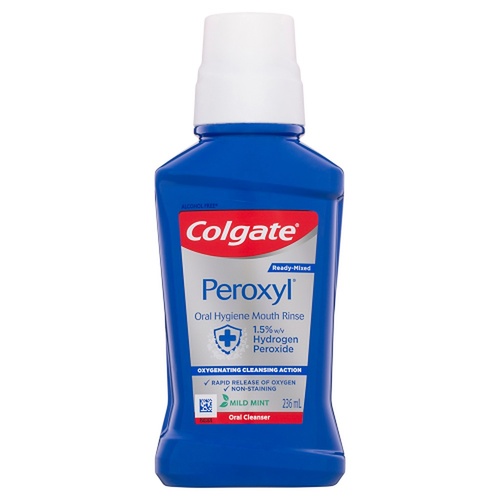 Colgate Peroxyl Oral Cleanser Alcohol Free Mint Flavour 236mL