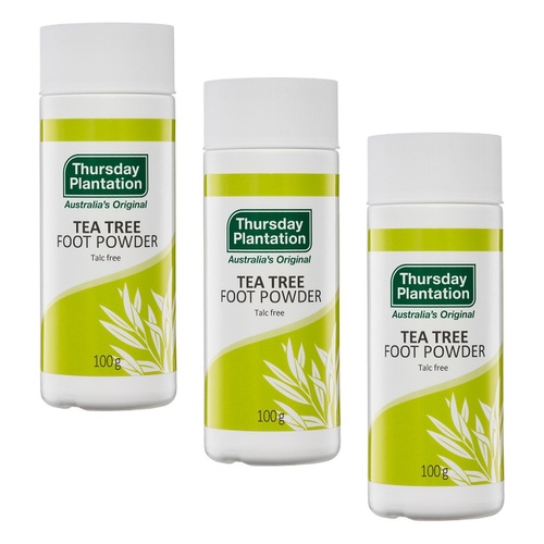 Thursday Plantation Tea Tree Foot Powder 100g Pack of 3