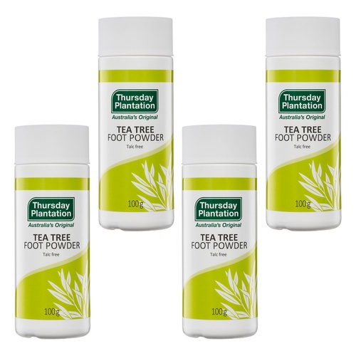 Thursday Plantation Tea Tree Foot Powder 100g Pack of 4