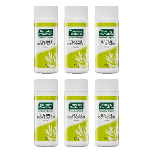 Thursday Plantation Tea Tree Foot Powder 100g Pack of 6