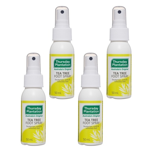 Thursday Plantation Tea Tree Foot Spray 50mL Pack of 4