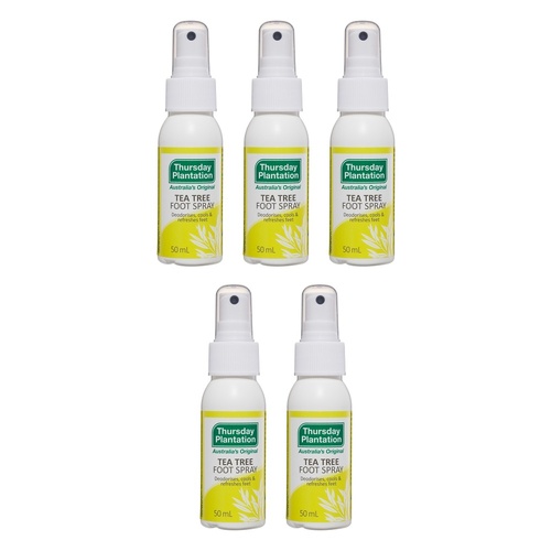 Thursday Plantation Tea Tree Foot Spray 50mL Pack of 5