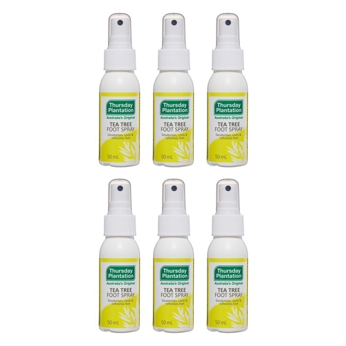 Thursday Plantation Tea Tree Foot Spray 50mL Pack of 6