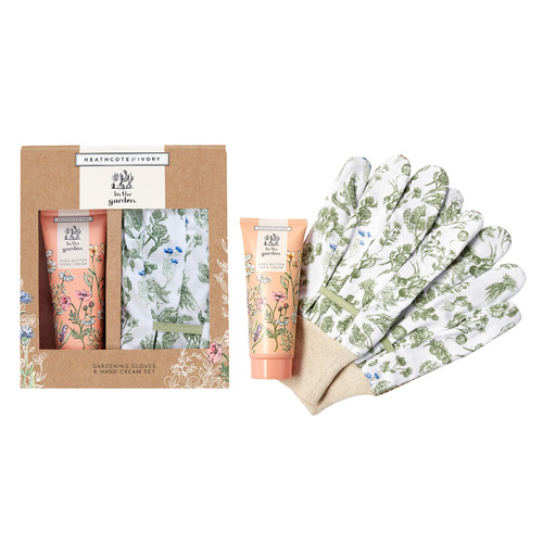 Heathcote & Ivory In The Garden Hand Cream & Gardening Gloves Gift Set
