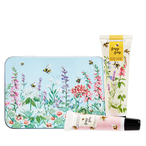 Heathcote & Ivory Busy Bees Vegan Honey Hand Cream & Lip Balm Gift Tin