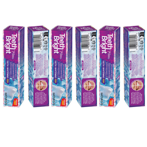 7TH Heaven Teeth Bright Whitening Pen 2ML Portable Tooth Whitener 3 Pack