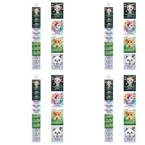 7th Heaven Animal Face Masks Assorted Clip Strip of 12 Bundle of 4