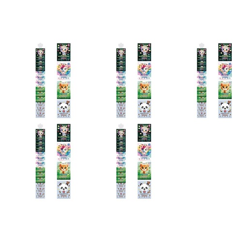 7th Heaven Animal Face Masks Assorted Clip Strip of 12 Bundle of 5