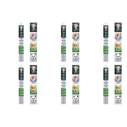 7th Heaven Animal Face Masks Assorted Clip Strip of 12 Bundle of 6