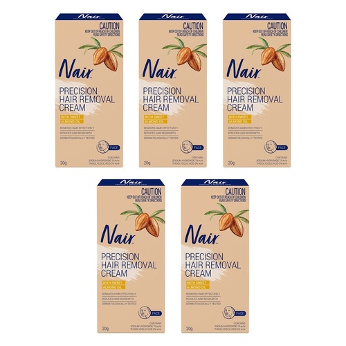 Nair Sensitive Precision Facial Hair Removal Cream 20g Pack of 5