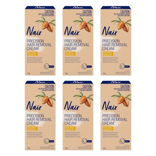 Nair Sensitive Precision Facial Hair Removal Cream 20g Pack of 6
