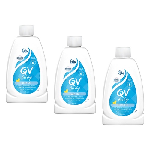 Ego QV Baby Bath Oil 250mL Pack of 3