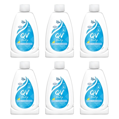 Ego QV Baby Bath Oil 250mL Pack of 6