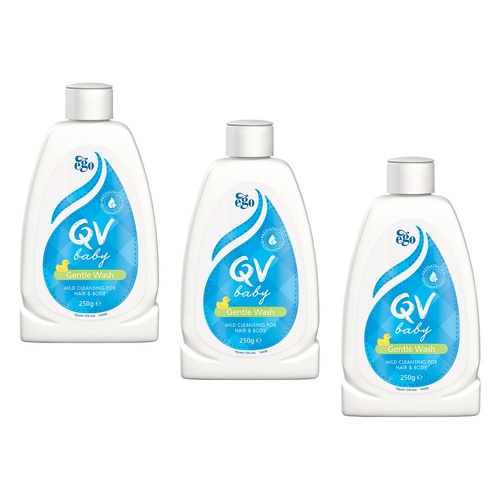 Ego QV Baby Gentle Wash 250g Pack of 3