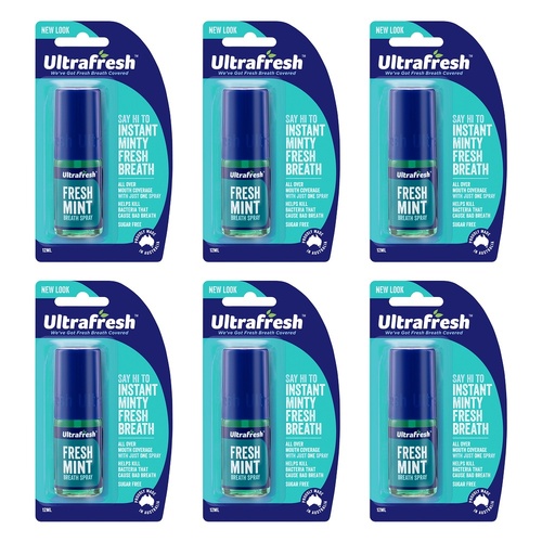 Ultrafresh Breath Spray Fresh Mint 12mL Pack of 6