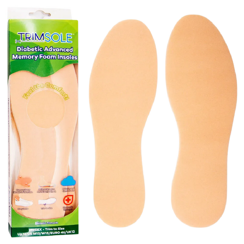 Trimsole Diabetic Memory Foam Insoles Unisex Trim to Size Cushion Support